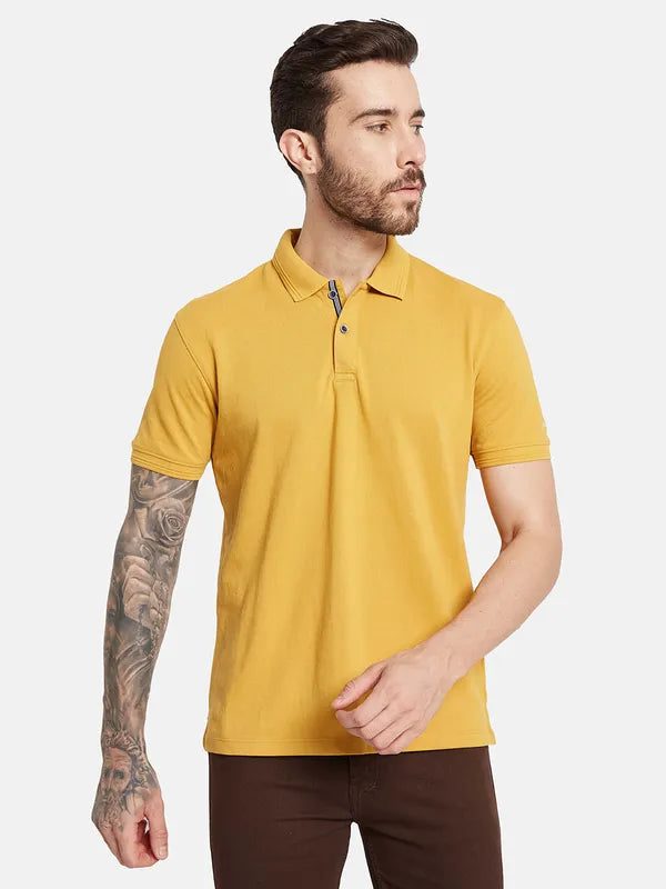 Octave Men Polo Collar Solid T-Shirt