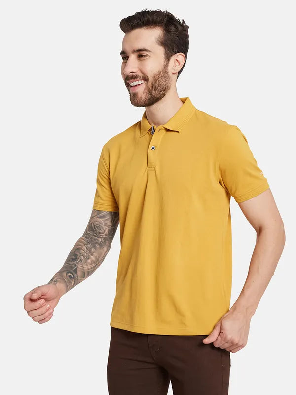 Octave Men Polo Collar Solid T-Shirt