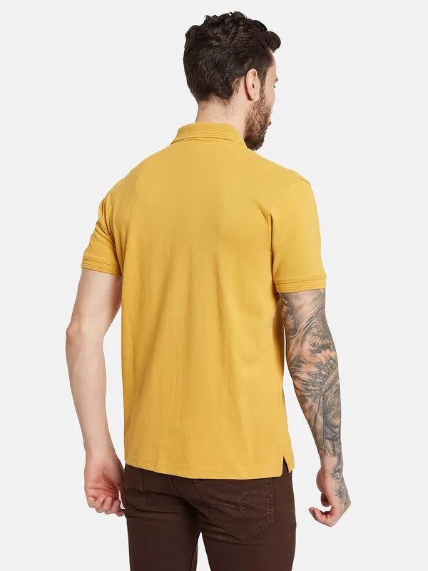 Octave Men Polo Collar Solid T-Shirt