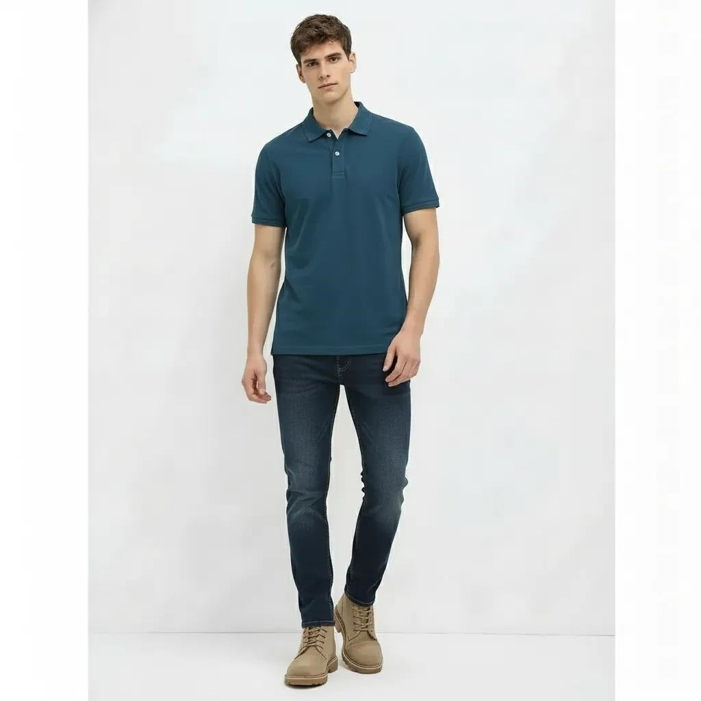 Men Air-Force Sold Polo Collar T-shirt