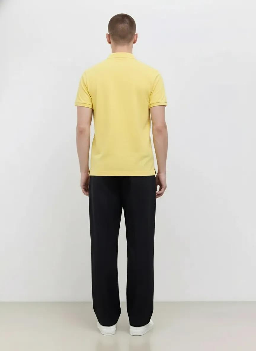 Men Polo Collar Solid T-shirt