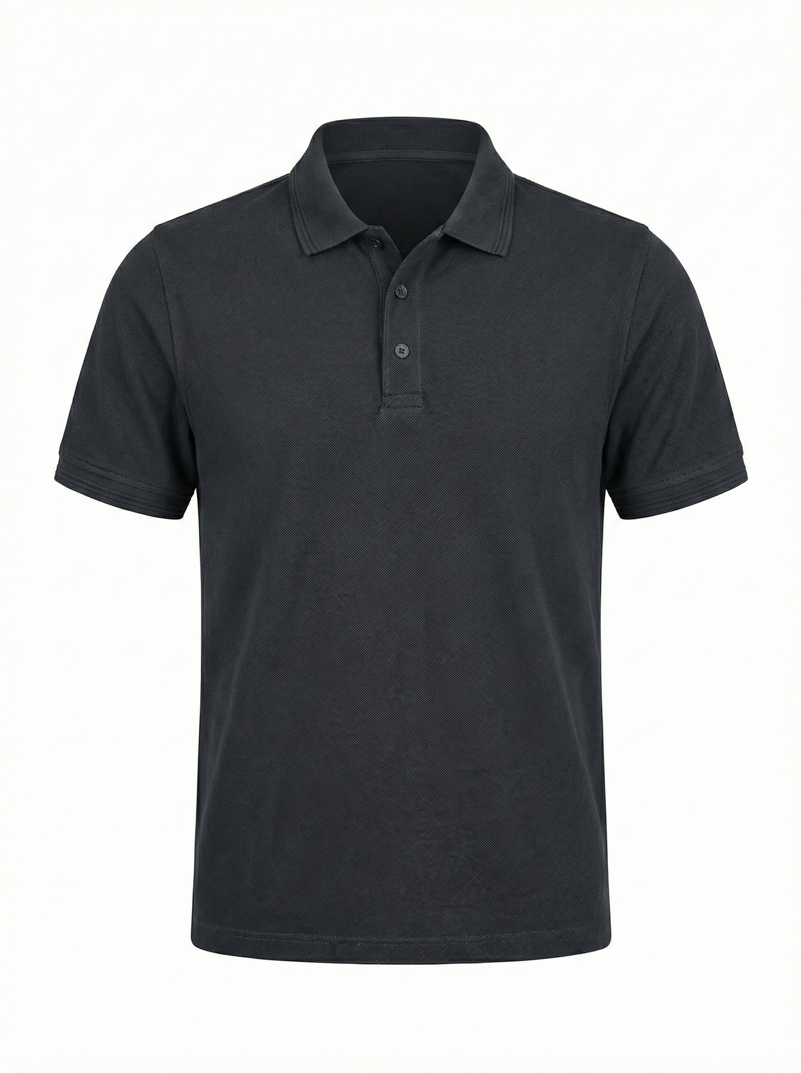 Men Dark Navy Polo Collar T-shirt