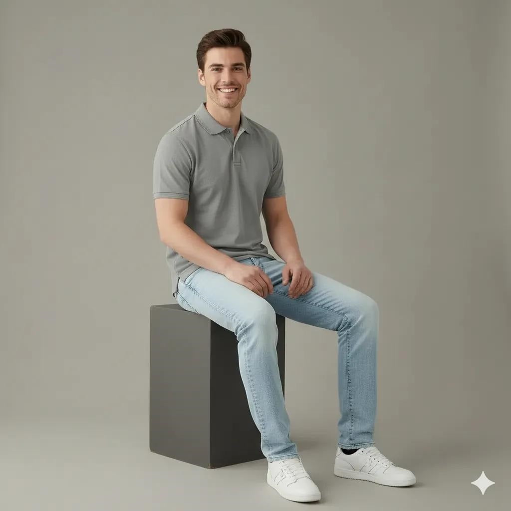 Men Dove Polo Collar T-shirt