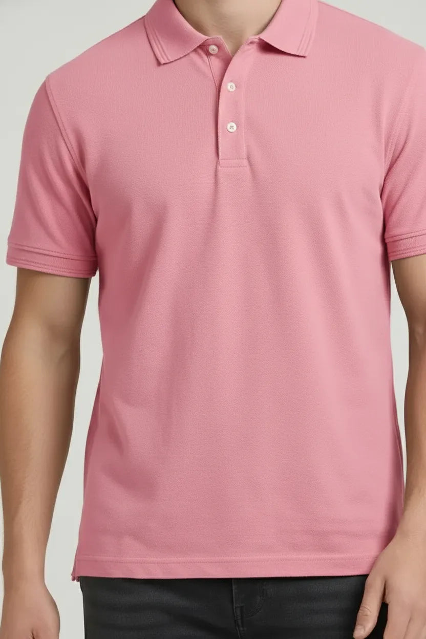 Men Flamingo Polo Collar T-shirt