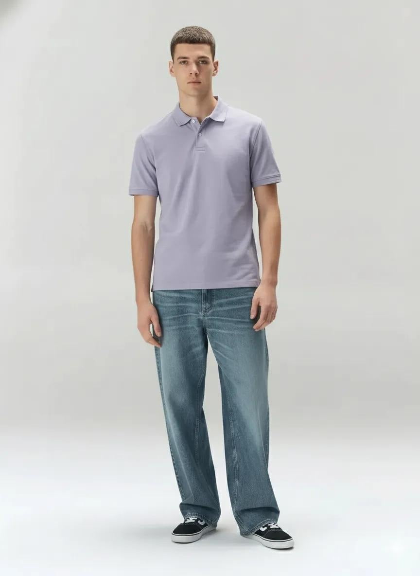 Men Iris Polo Collar Solid T-shirt