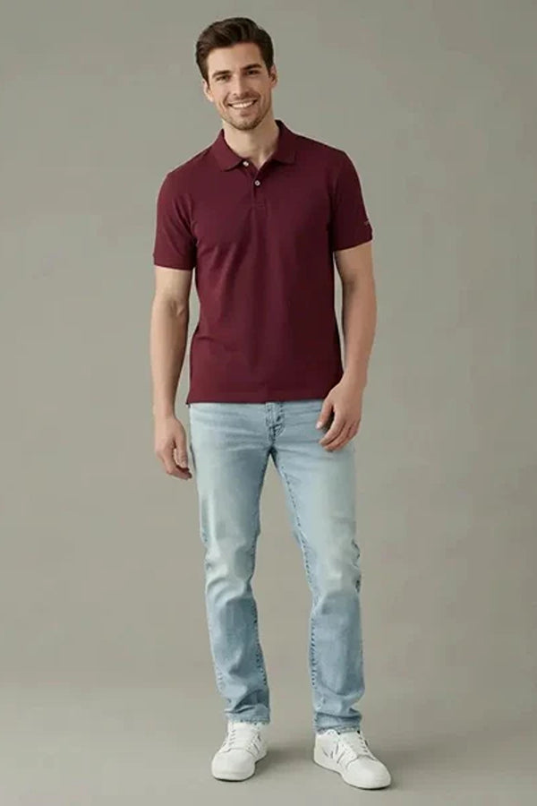 Men Polo Collar T-shirt