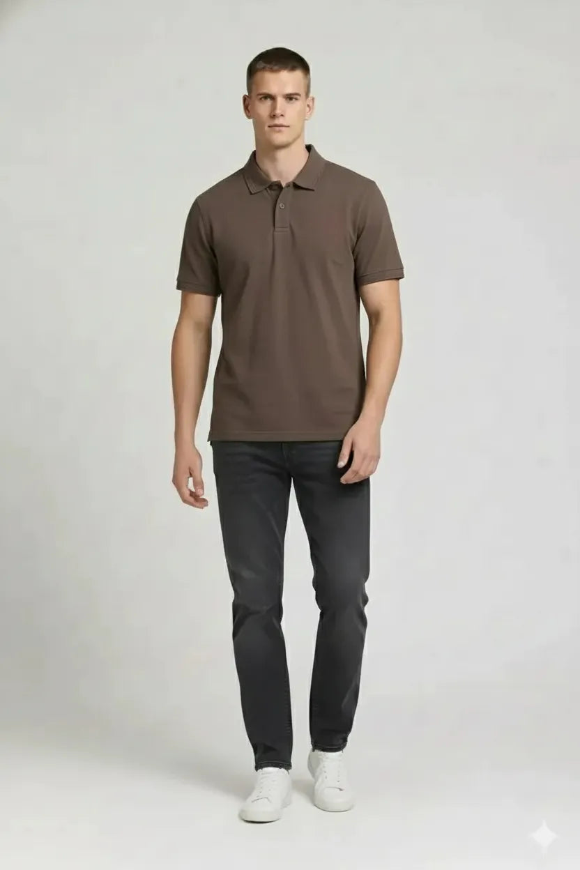 Men Polo Collar T-shirt