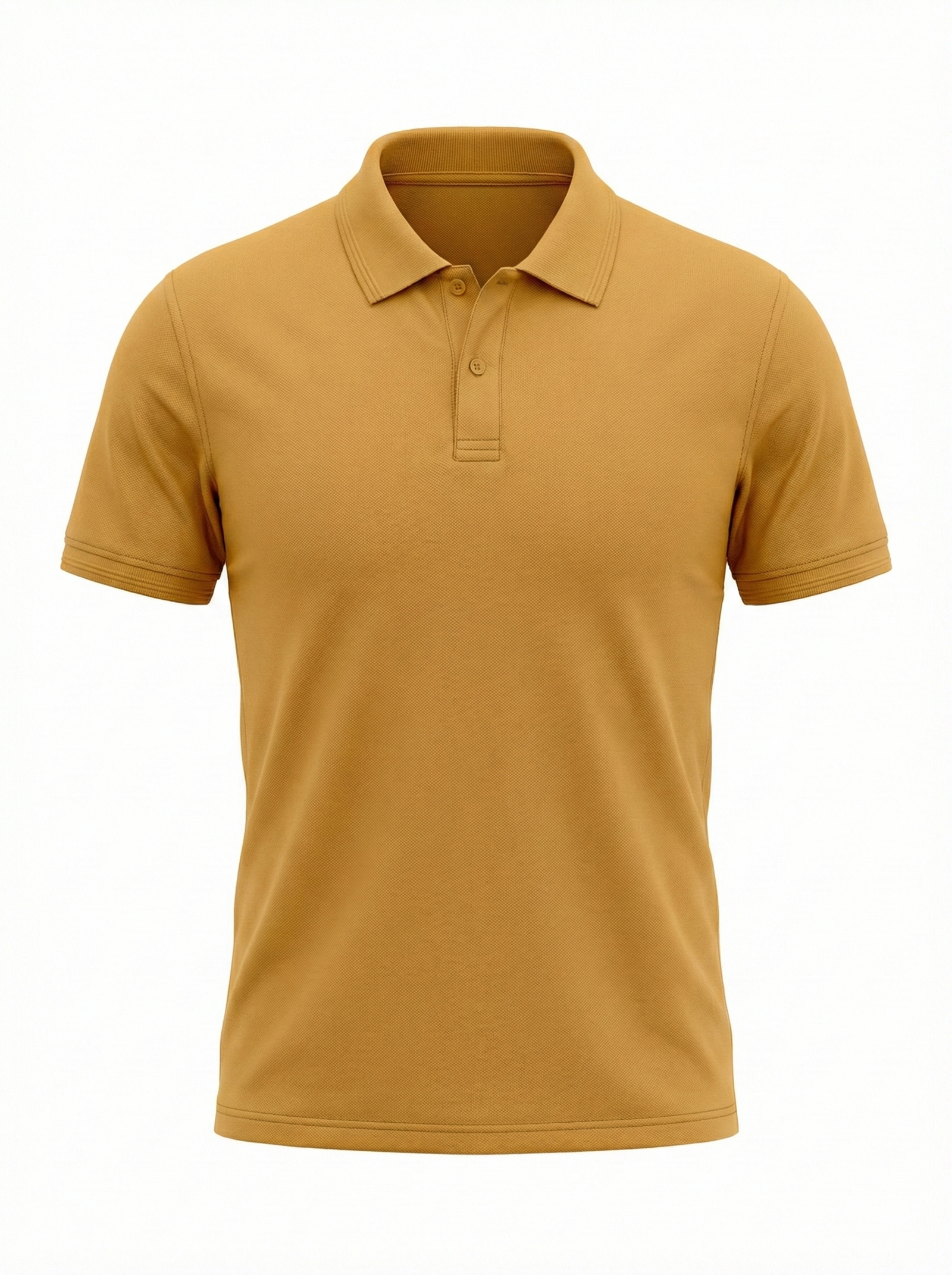 Men Oak Buff Polo Collar T-shirt