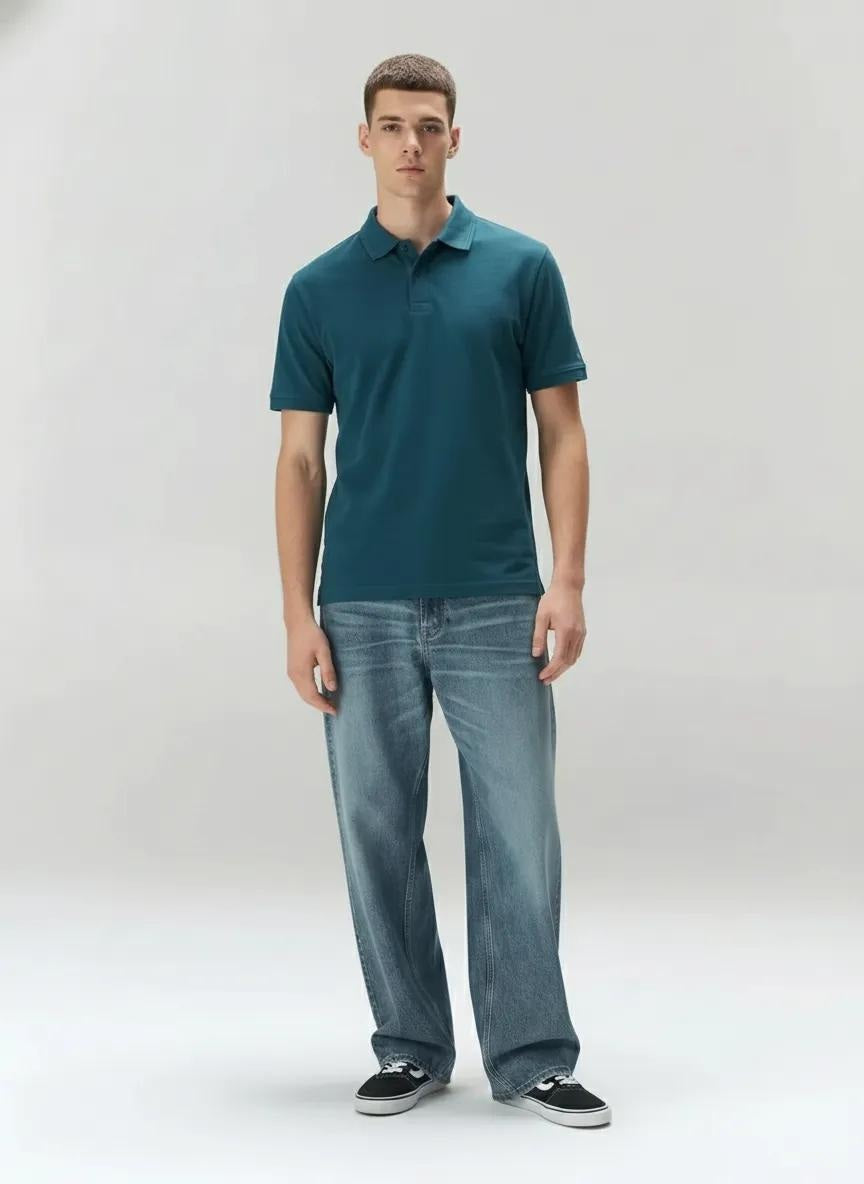 Men Pacific Polo Collar Solid T-shirt