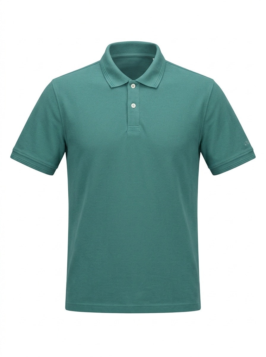 Men Wasabi Sold Polo Collar T-shirt