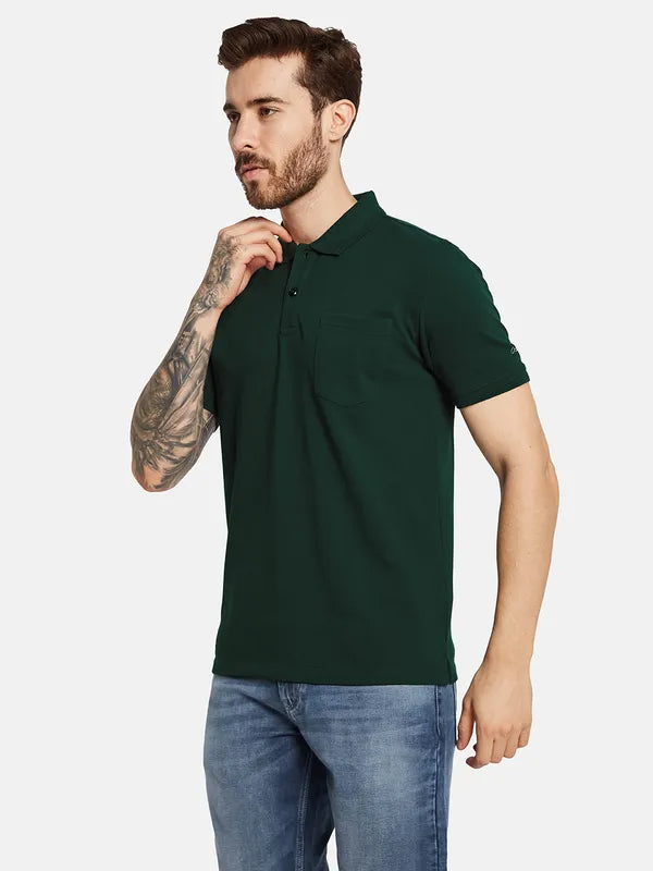 Octave Men Solid Polo Collar T-Shirt