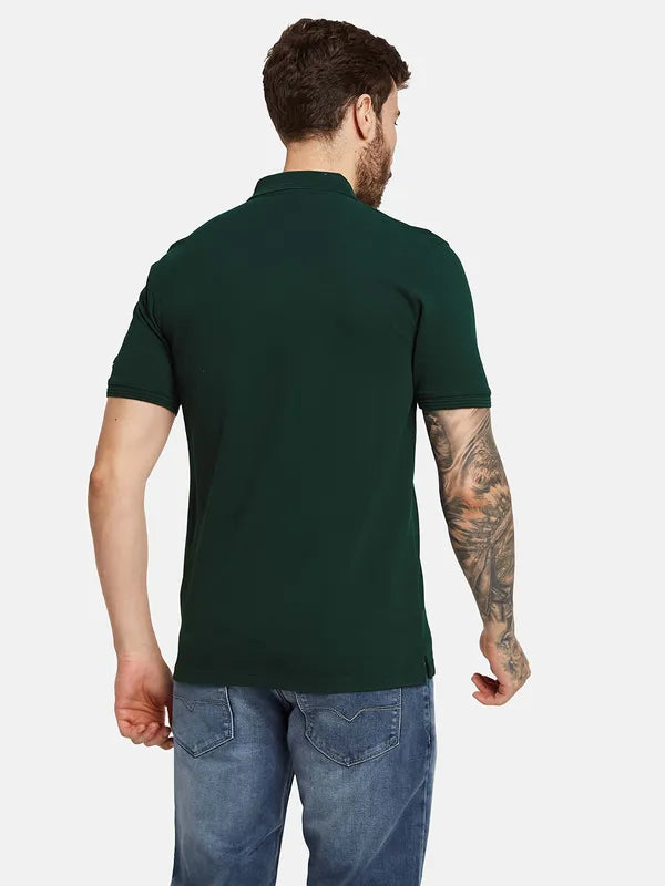 Octave Men Solid Polo Collar T-Shirt