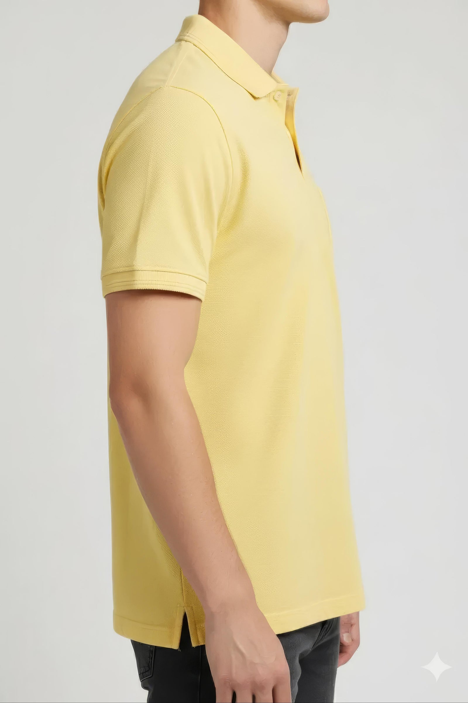 Men Banana Polo Collar Pockets T-shirt