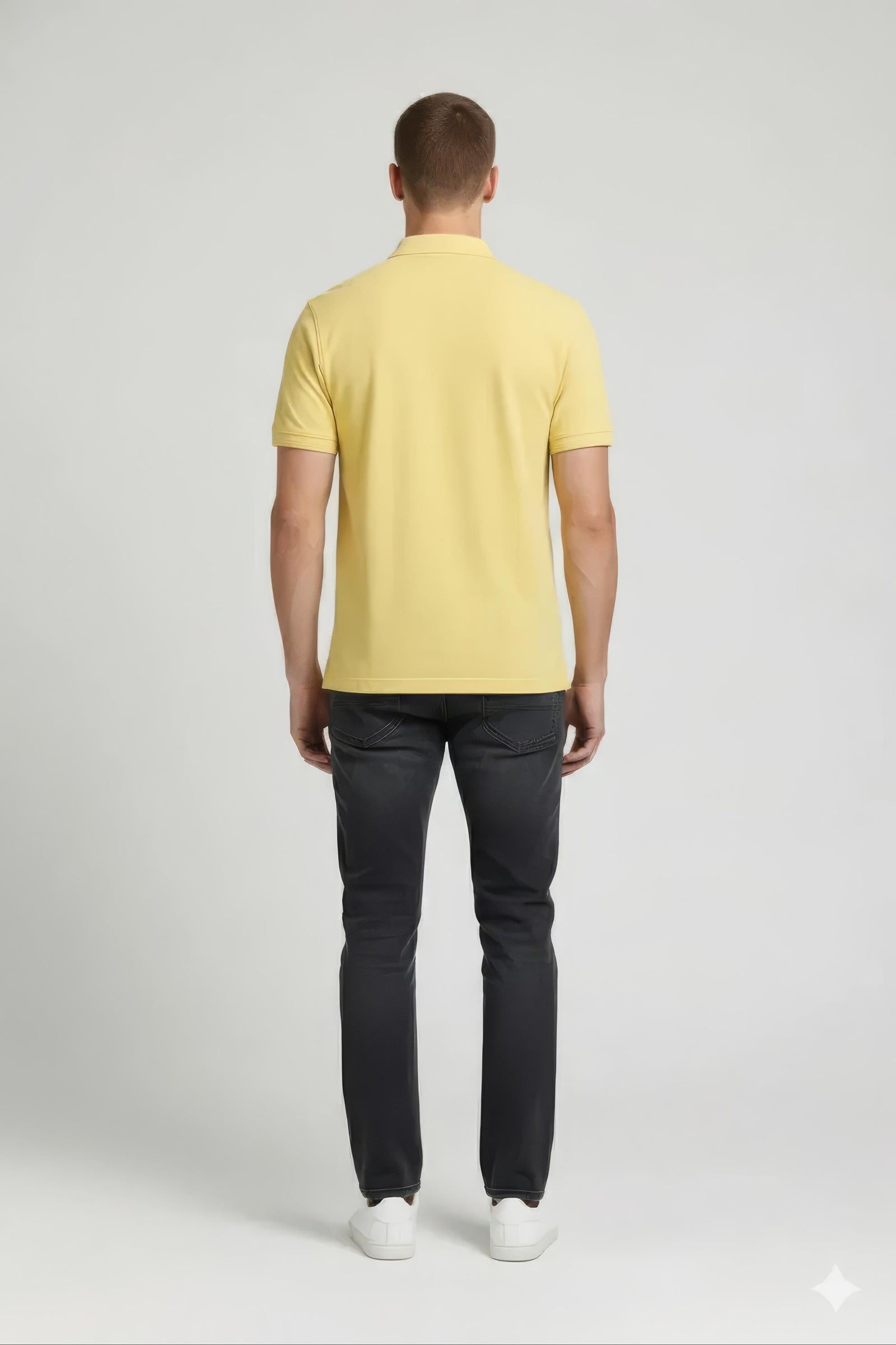 Men Banana Polo Collar Pockets T-shirt