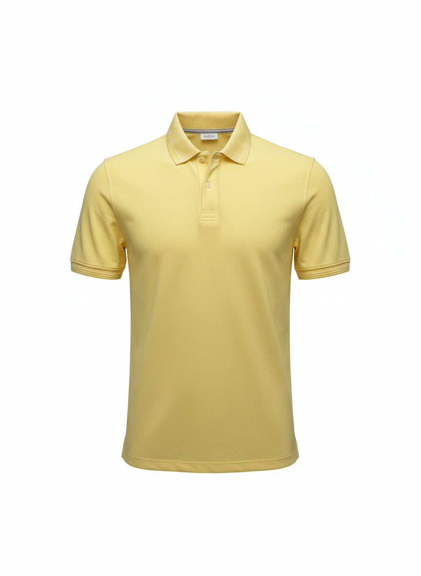 Men Banana Polo Collar Pockets T-shirt