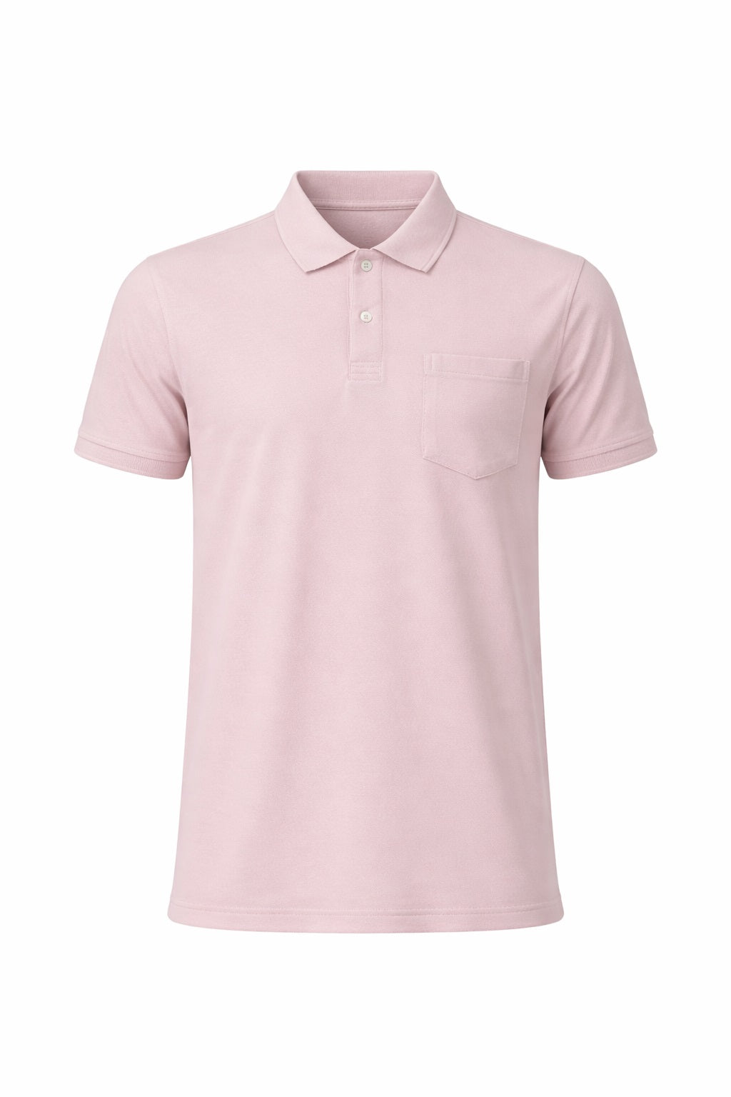 Men Barely Pink Sold Polo Collar T-shirt