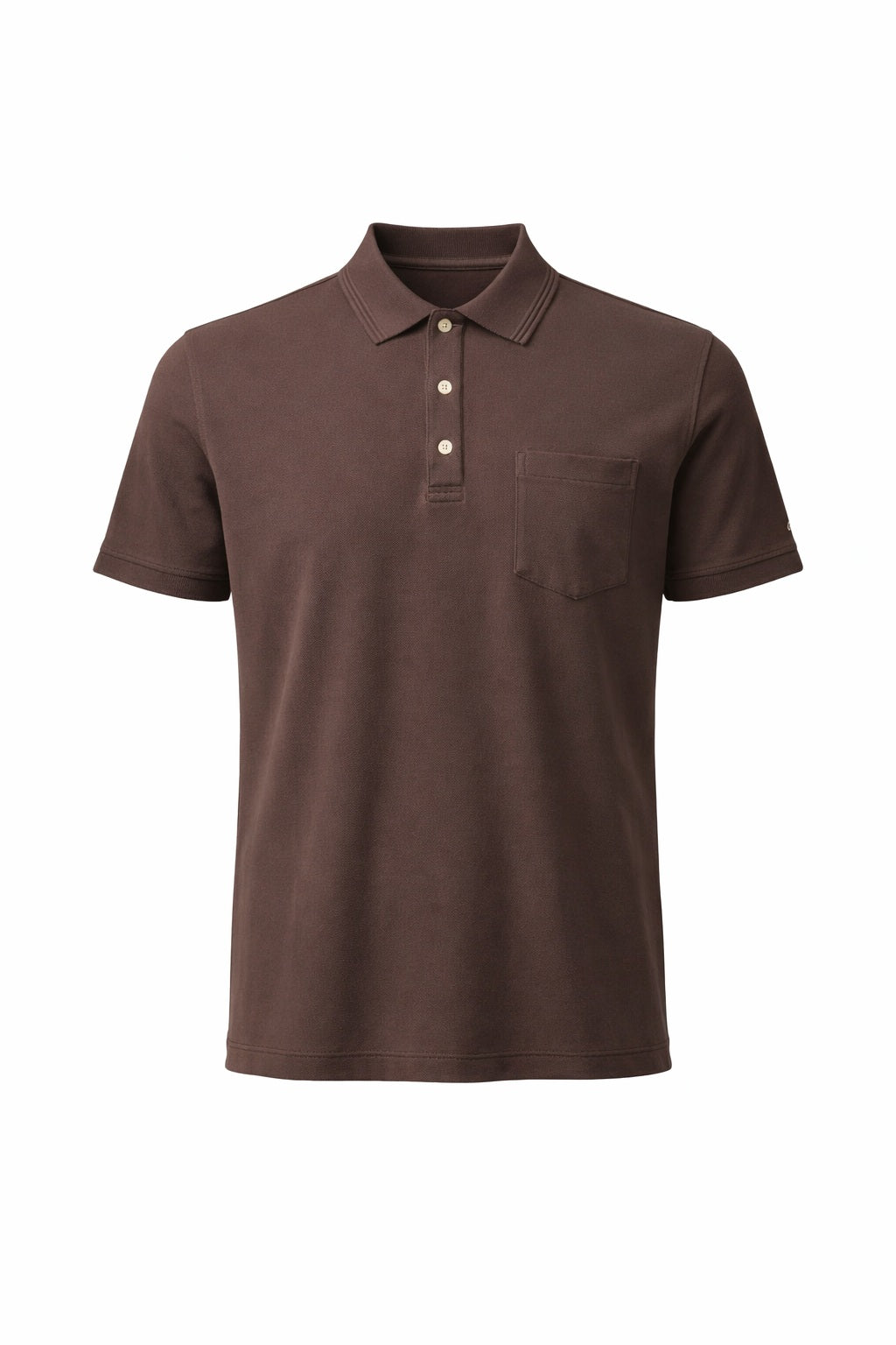Men Coffee Polo Collar T-shirt