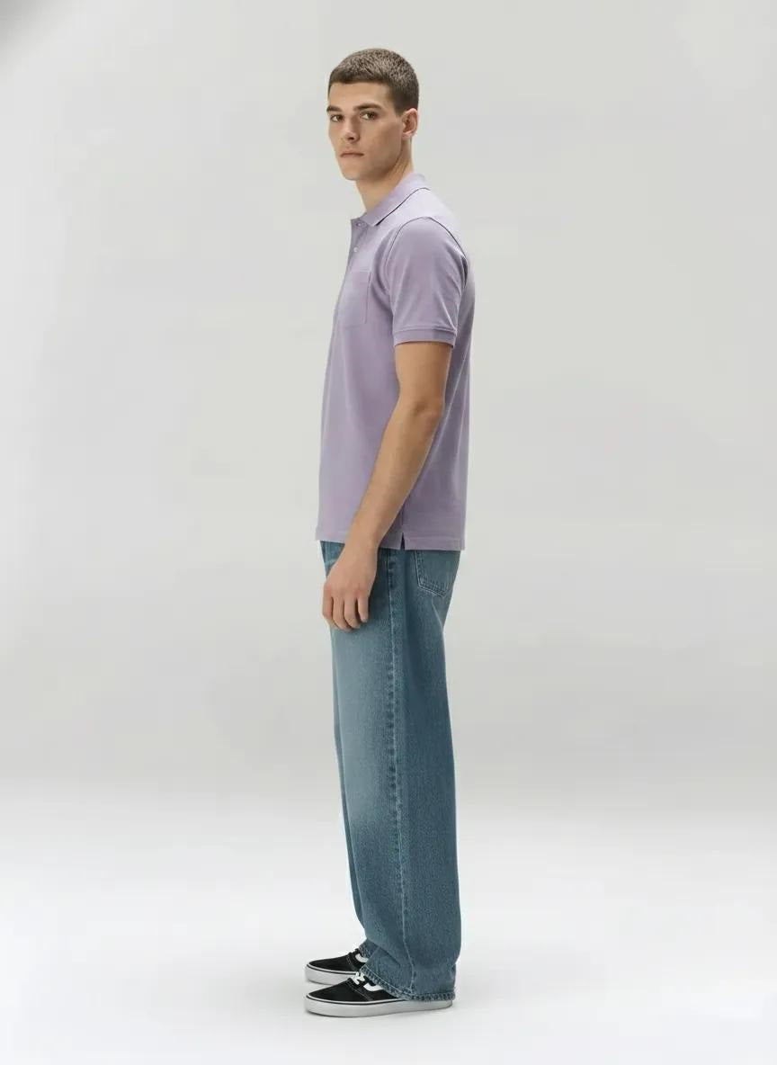 Men Iris Sold Polo Collar T-shirt