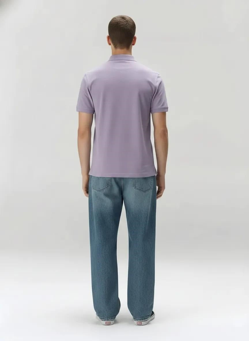 Men Iris Sold Polo Collar T-shirt