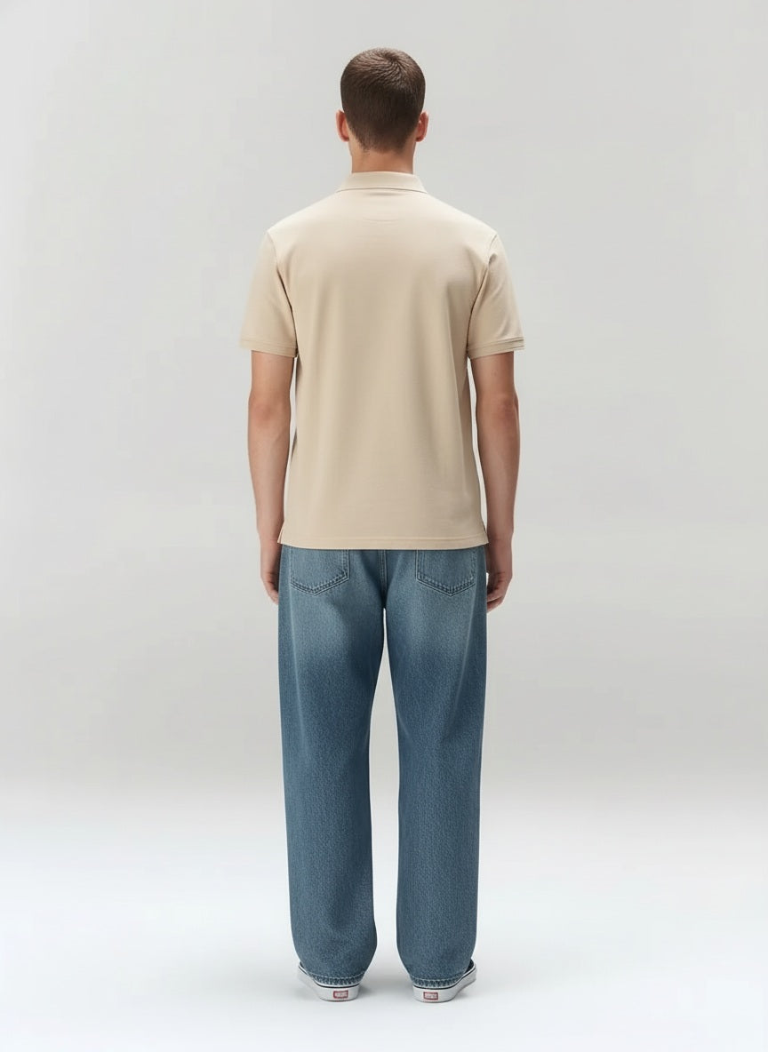Men Pristine Polo Collar Pockets T-shirt