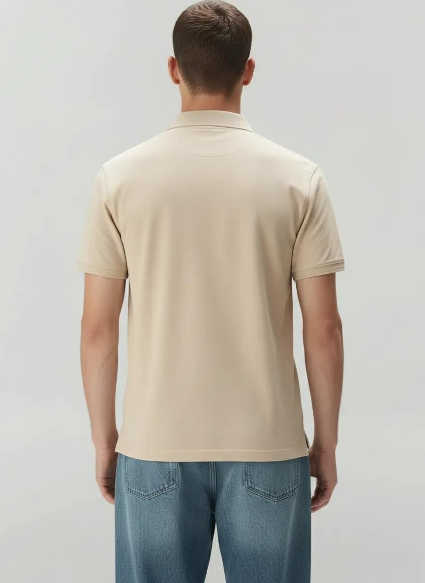 Men Pristine Polo Collar Pockets T-shirt