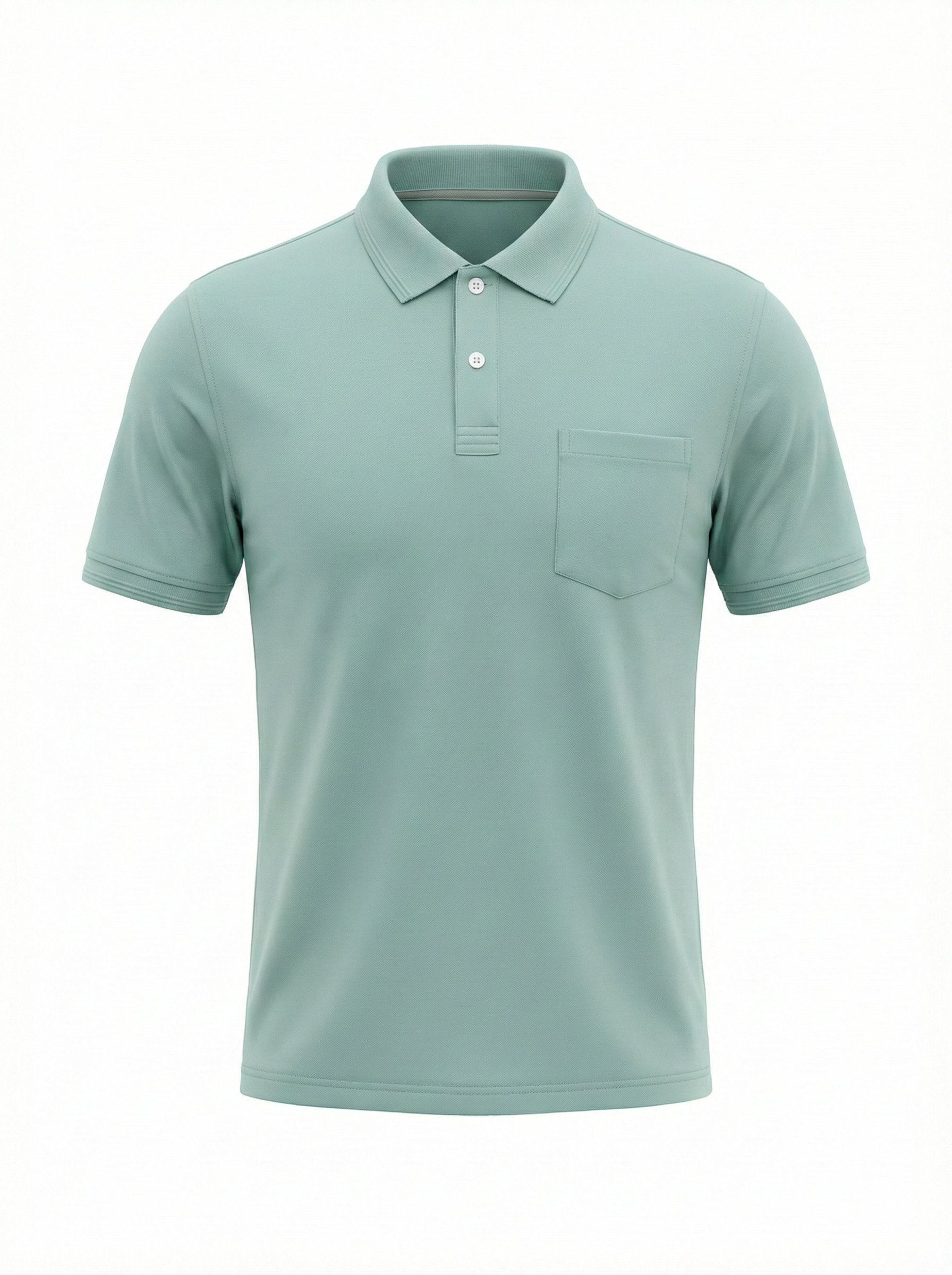 Men Polo Collar Pockets T-shirt