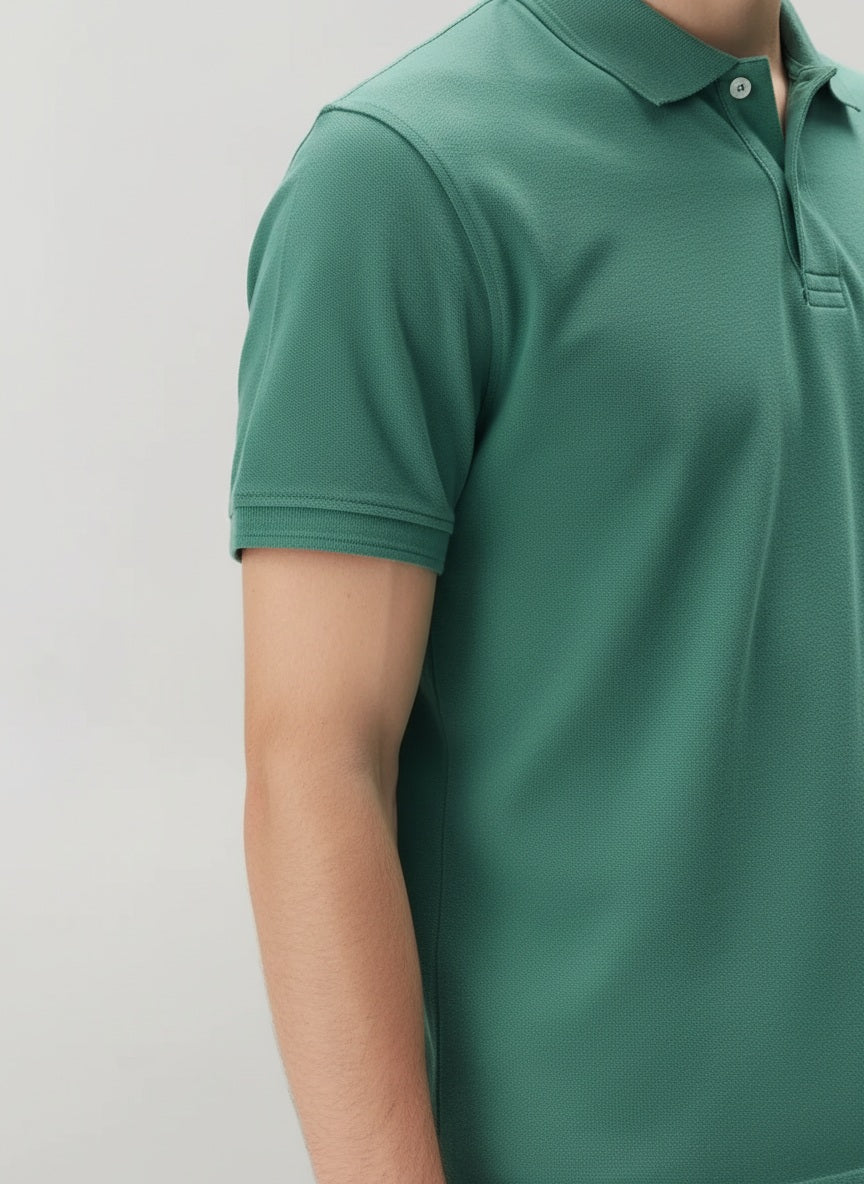 Men Polo Collar Pockets T-shirt