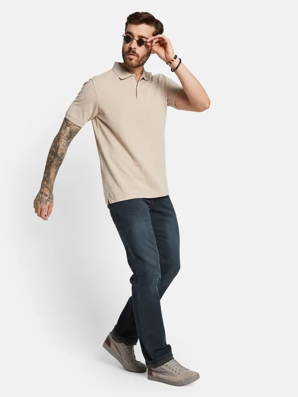 Octave Men Solid Polo Collar T-Shirt