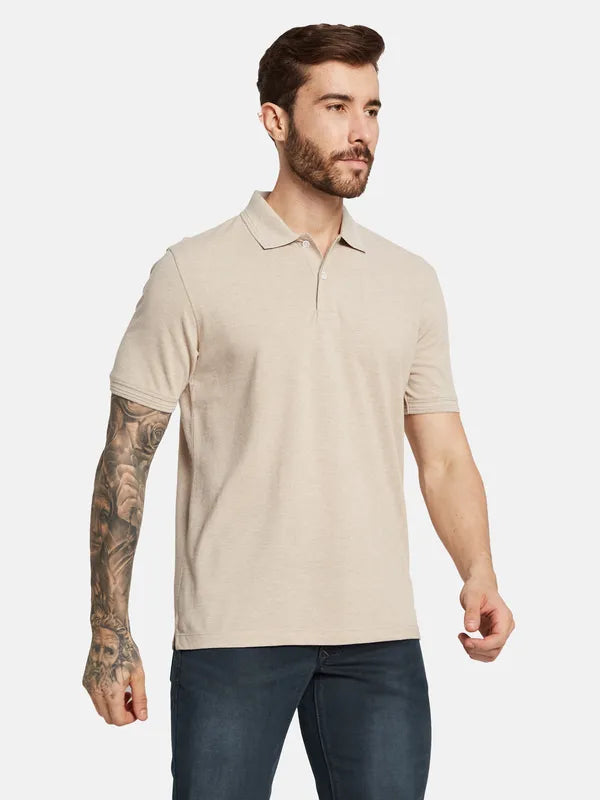 Octave Men Solid Polo Collar T-Shirt