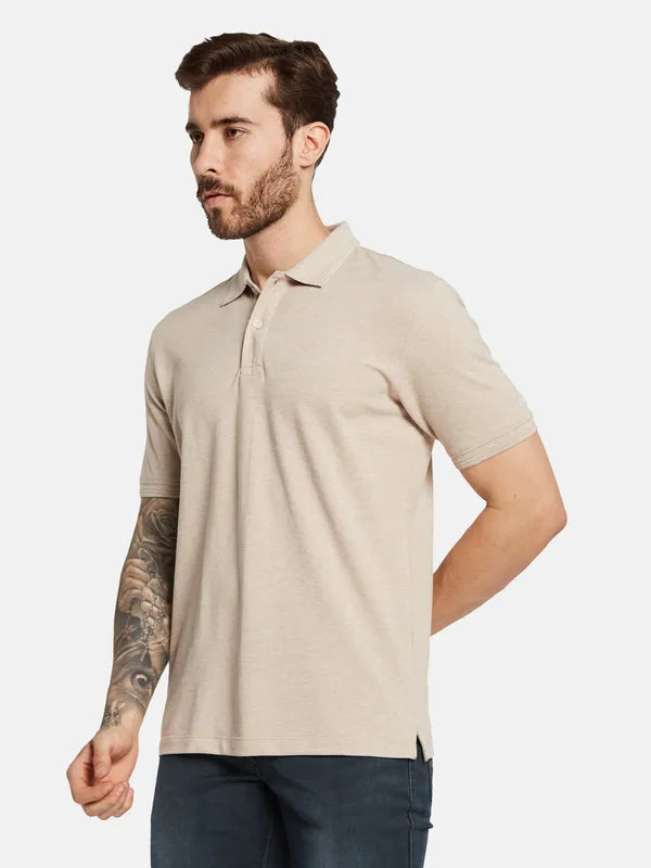 Octave Men Solid Polo Collar T-Shirt