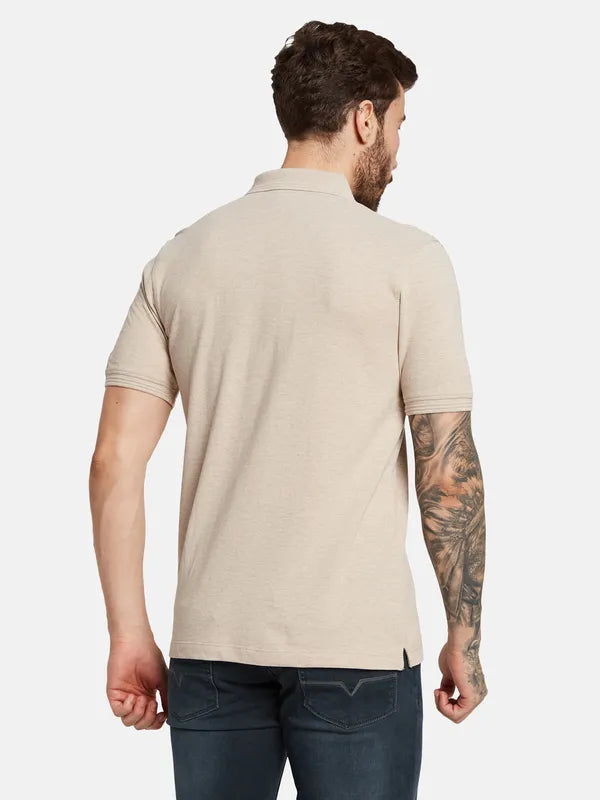 Octave Men Solid Polo Collar T-Shirt