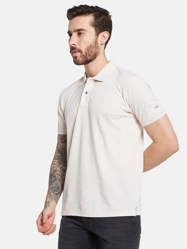 Octave Ss24 Men Polo Collar Cut Outs T-Shirt