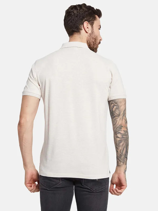 Octave Ss24 Men Polo Collar Cut Outs T-Shirt