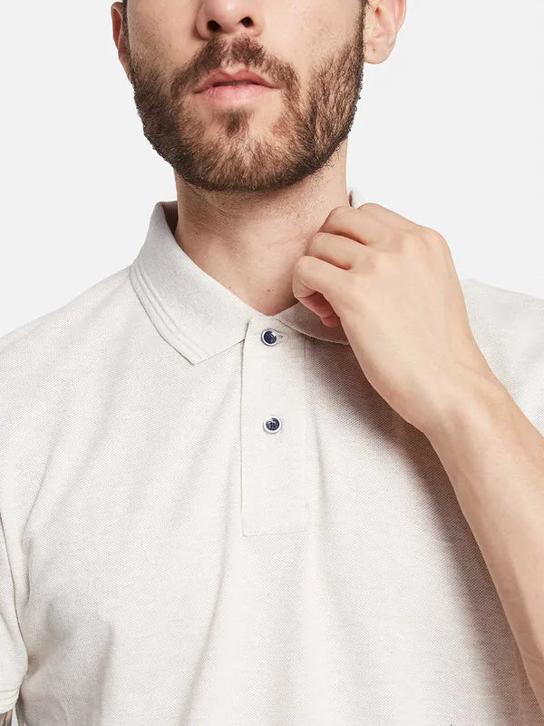 Octave Ss24 Men Polo Collar Cut Outs T-Shirt