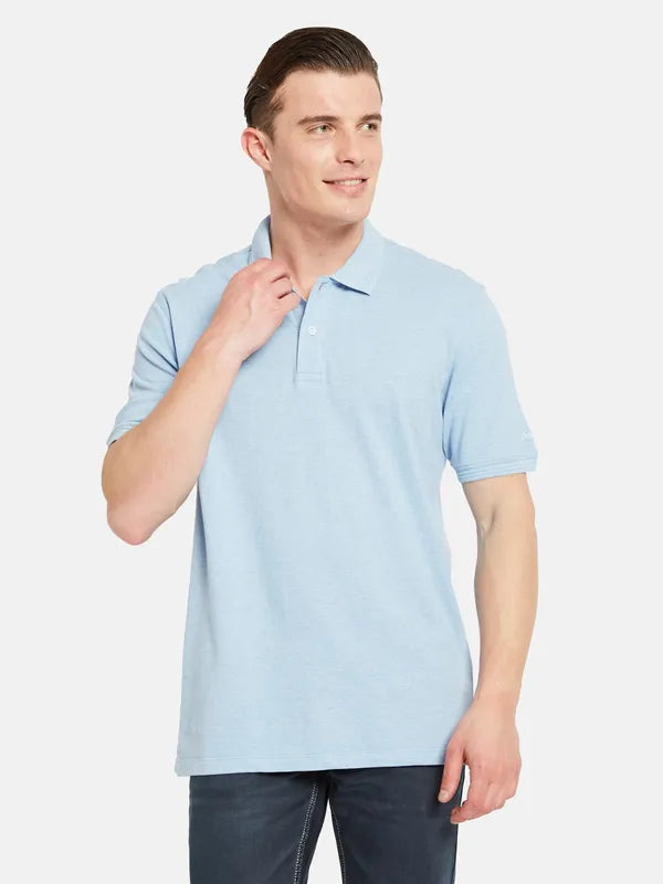Octave Polo Collar Short Sleeveless Regular Fit Cotton T-Shirt