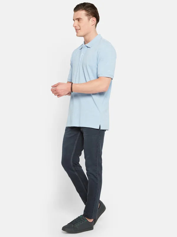 Octave Polo Collar Short Sleeveless Regular Fit Cotton T-Shirt