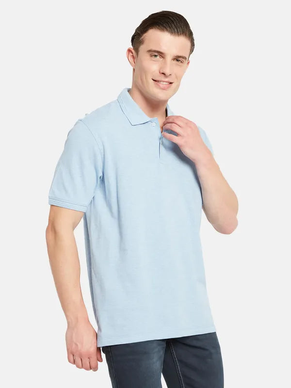 Octave Polo Collar Short Sleeveless Regular Fit Cotton T-Shirt