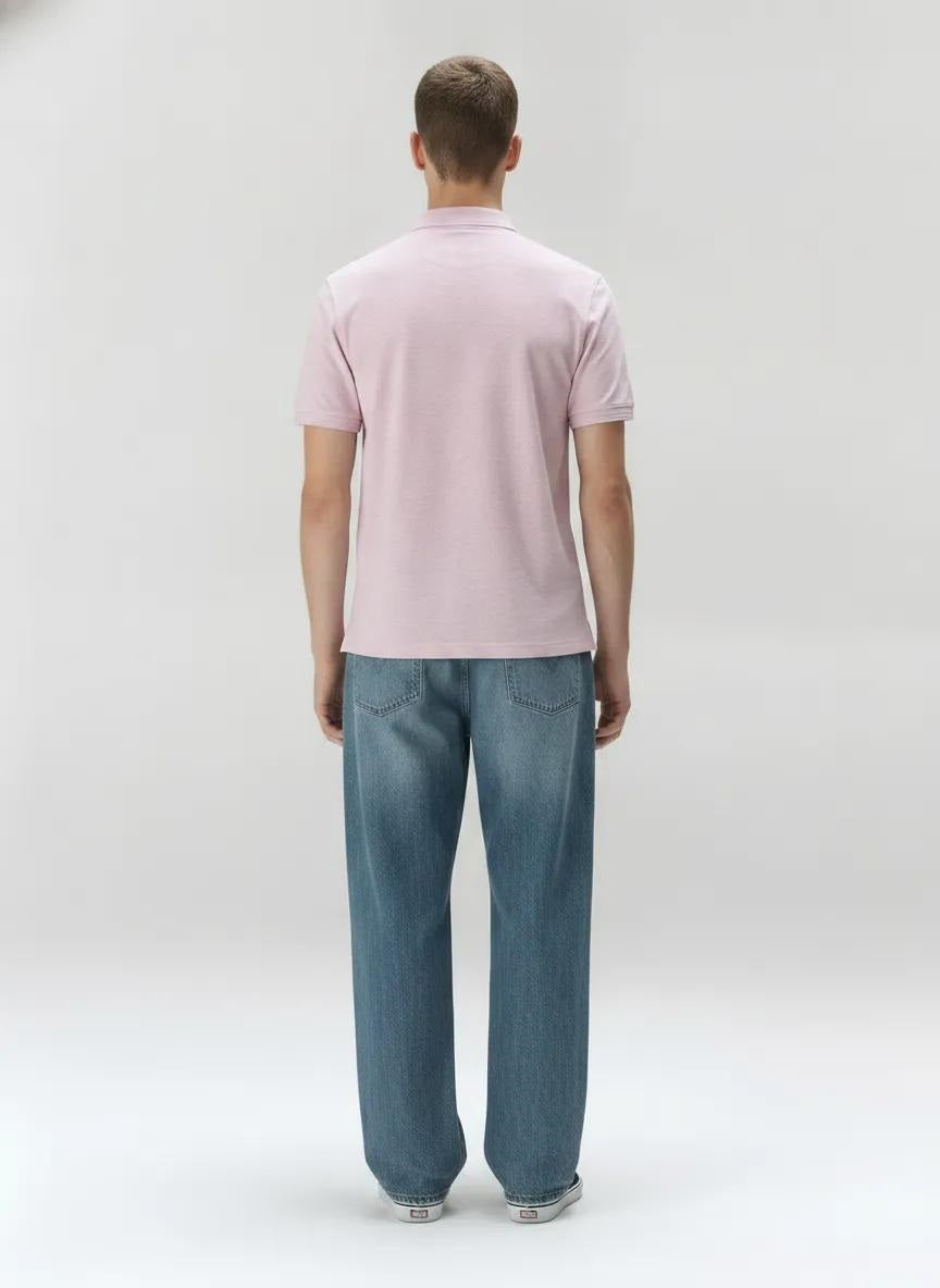 Men Polo Collar Pockets T-shirt