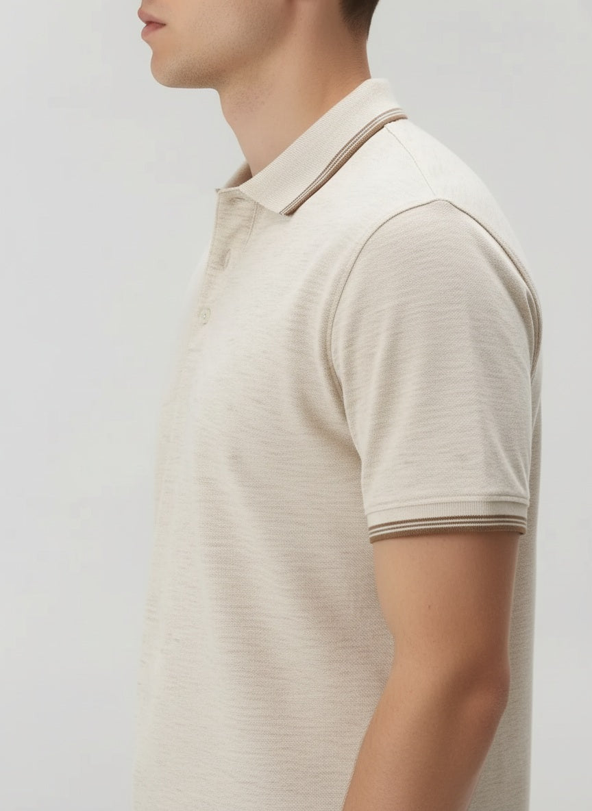 Men Polo Collar SolidT-shirt