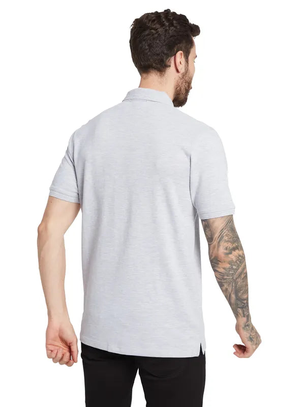 Octave Men Polo Collar Solid Pockets T-Shirt