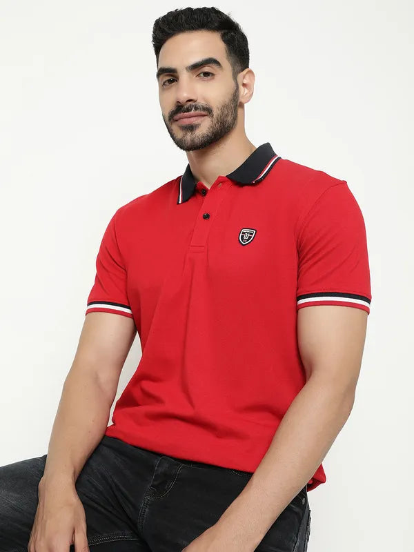 Contrast Collar Polo T-Shirt