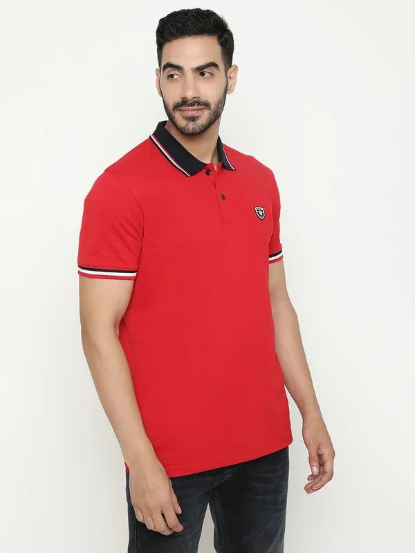 Contrast Collar Polo T-Shirt