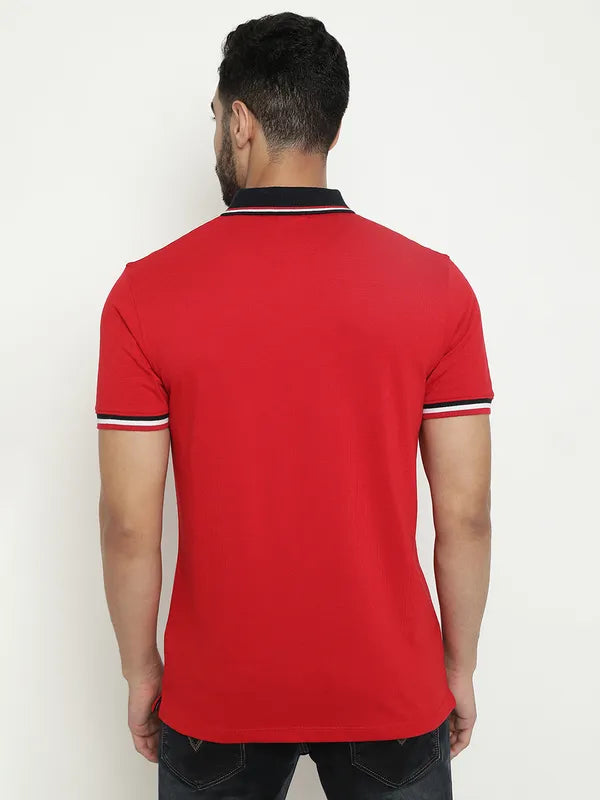 Contrast Collar Polo T-Shirt