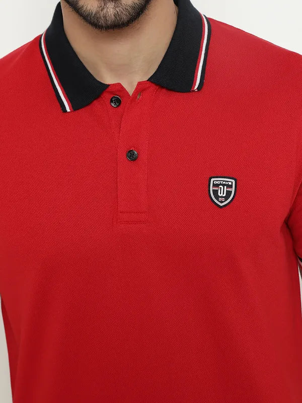 Contrast Collar Polo T-Shirt