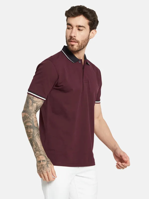 Octave Polo Collar Short Sleeves Cotton  T-Shirt