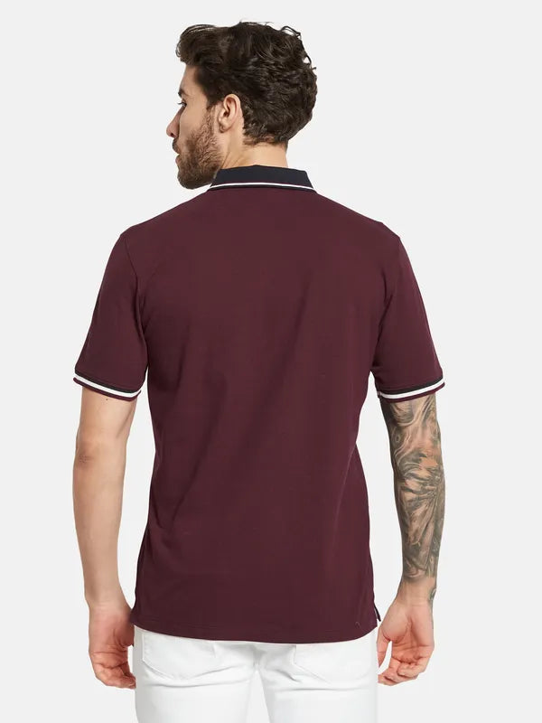 Octave Polo Collar Short Sleeves Cotton  T-Shirt