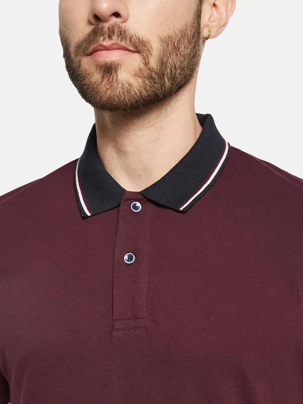 Octave Polo Collar Short Sleeves Cotton  T-Shirt