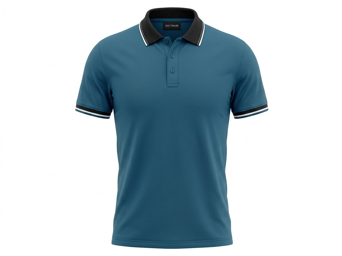 Men Air-Force Polo Collar Solid T-shirt