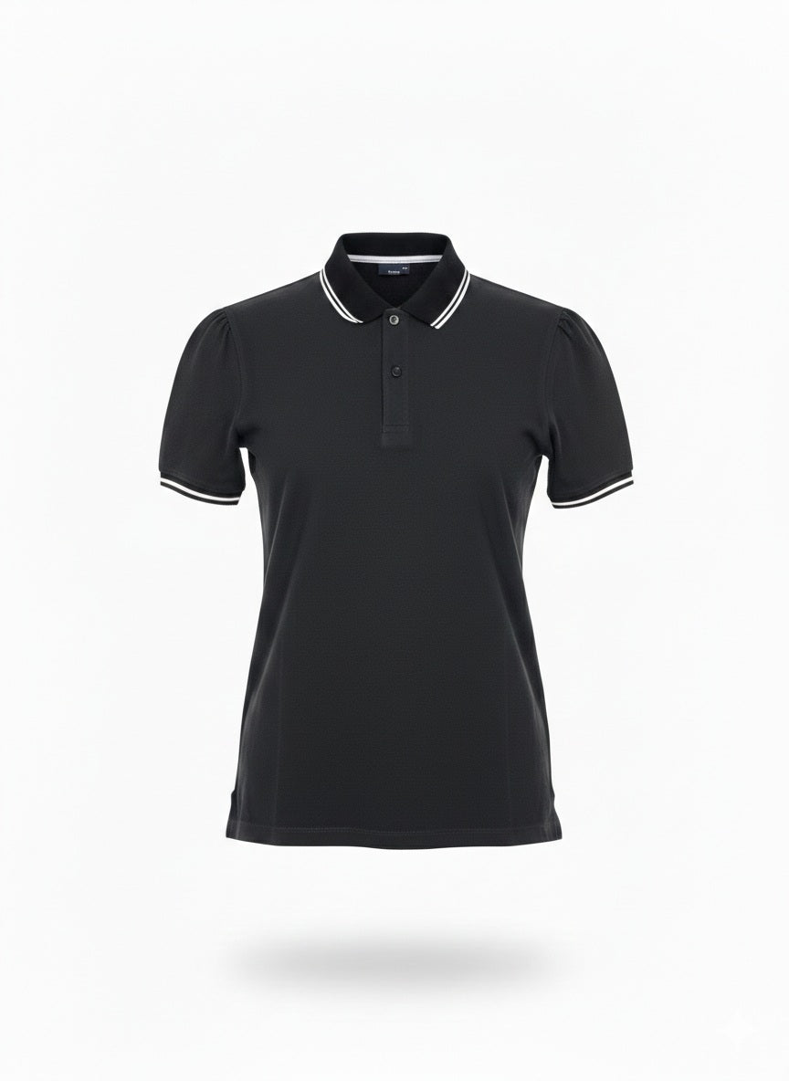 Men Charcoal Sold Polo Collar T-shirt