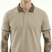 Men Mastic Polo Collar Solid T-shirt